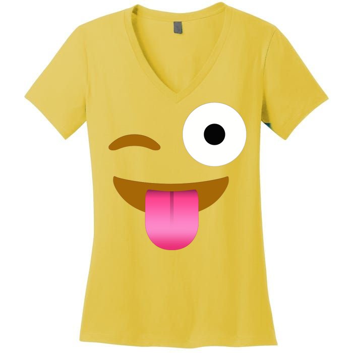 Emoji Costume Women's V-Neck T-Shirt