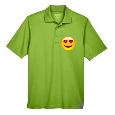 Emoticon Love Emoji Smiley with Heart Eyes Men's Origin Performance Piqué Polo