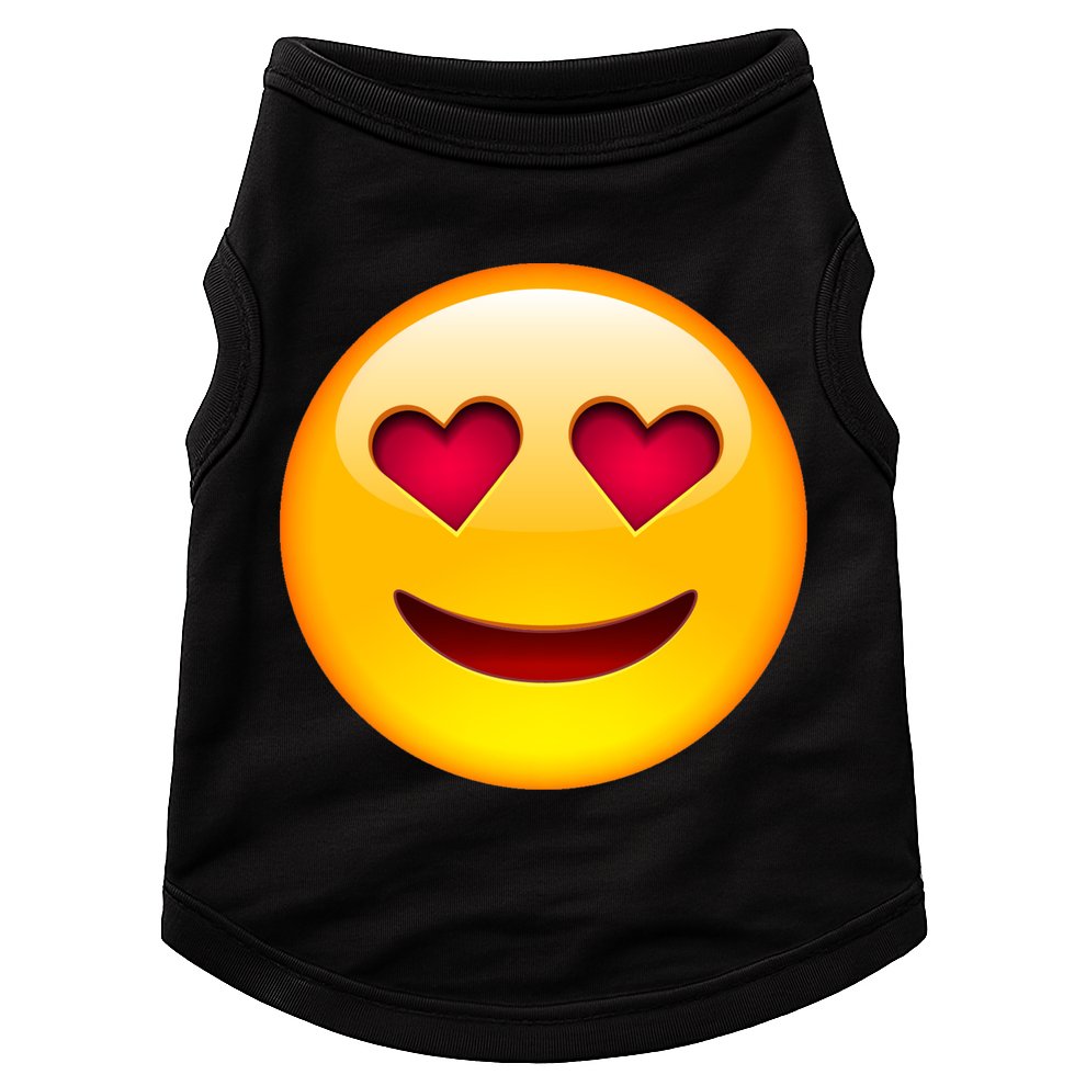 Emoticon Love Emoji Smiley with Heart Eyes Doggie Tank