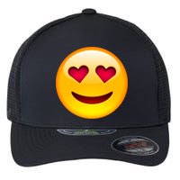 Emoticon Love Emoji Smiley with Heart Eyes Flexfit Unipanel Trucker Cap