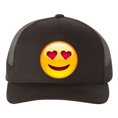 Emoticon Love Emoji Smiley with Heart Eyes Yupoong Adult 5-Panel Trucker Hat