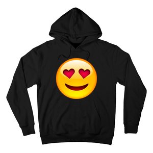 Emoticon Love Emoji Smiley with Heart Eyes Hoodie