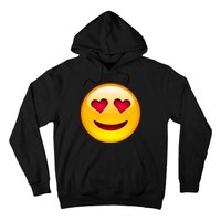 Emoticon Love Emoji Smiley with Heart Eyes Hoodie