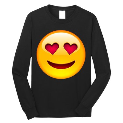 Emoticon Love Emoji Smiley with Heart Eyes Long Sleeve Shirt