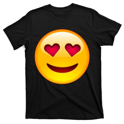 Emoticon Love Emoji Smiley with Heart Eyes T-Shirt