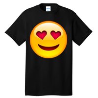 Emoticon Love Emoji Smiley with Heart Eyes Tall T-Shirt