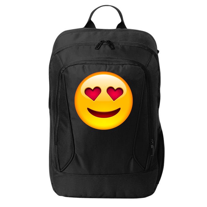 Emoticon Love Emoji Smiley with Heart Eyes City Backpack