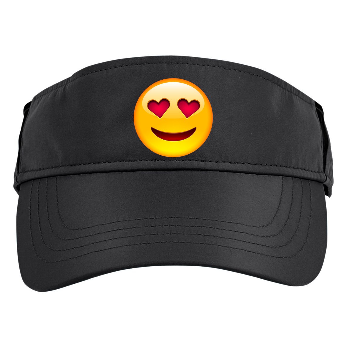 Emoticon Love Emoji Smiley with Heart Eyes Adult Drive Performance Visor
