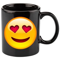 Emoticon Love Emoji Smiley with Heart Eyes 11oz C Handle Ceramic Mug