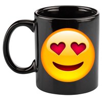 Emoticon Love Emoji Smiley with Heart Eyes 11oz C Handle Ceramic Mug