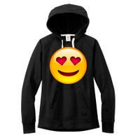 Emoticon Love Emoji Smiley with Heart Eyes Women's Fleece Hoodie