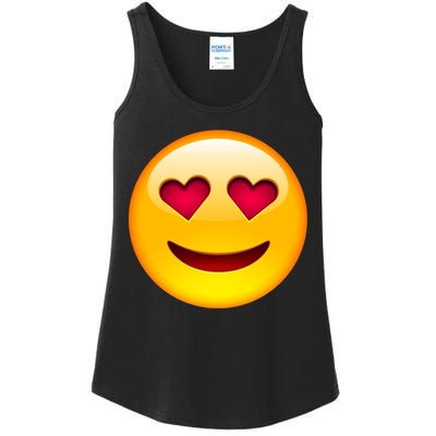 Emoticon Love Emoji Smiley with Heart Eyes Ladies Essential Tank