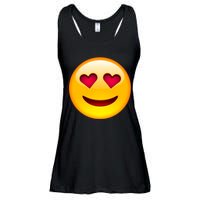 Emoticon Love Emoji Smiley with Heart Eyes Ladies Essential Flowy Tank