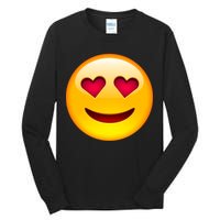 Emoticon Love Emoji Smiley with Heart Eyes Tall Long Sleeve T-Shirt