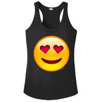 Emoticon Love Emoji Smiley with Heart Eyes Ladies PosiCharge Competitor Racerback Tank