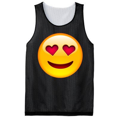 Emoticon Love Emoji Smiley with Heart Eyes Mesh Reversible Basketball Jersey Tank