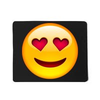 Emoticon Love Emoji Smiley with Heart Eyes Mousepad