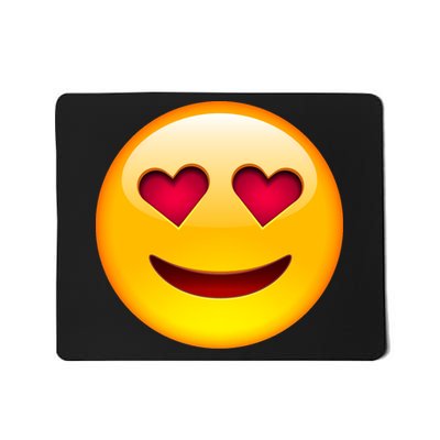 Emoticon Love Emoji Smiley with Heart Eyes Mousepad