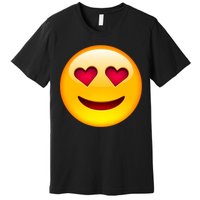 Emoticon Love Emoji Smiley with Heart Eyes Premium T-Shirt