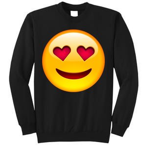 Emoticon Love Emoji Smiley with Heart Eyes Tall Sweatshirt