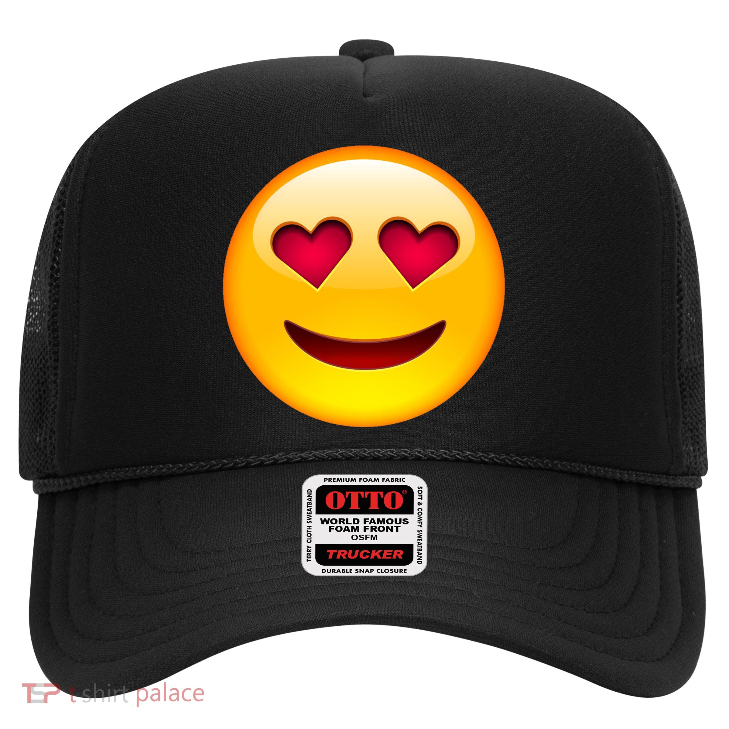 Emoticon Love Emoji Smiley with Heart Eyes Trucker Hat