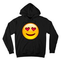 Emoticon Love Emoji Smiley with Heart Eyes Tall Hoodie