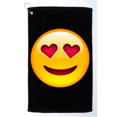 Emoticon Love Emoji Smiley with Heart Eyes Golf Towel