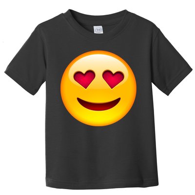 Emoticon Love Emoji Smiley with Heart Eyes Toddler T-Shirt