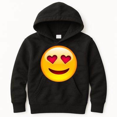 Emoticon Love Emoji Smiley with Heart Eyes Kids Hoodie