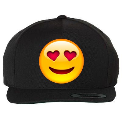 Emoticon Love Emoji Smiley with Heart Eyes Wool Snapback Cap