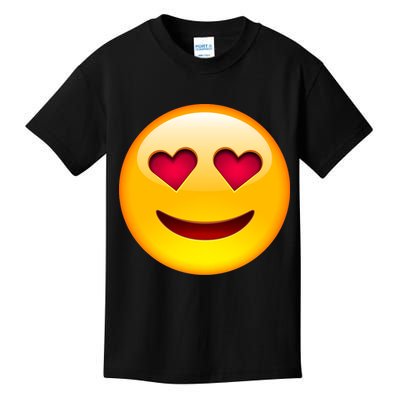 Emoticon Love Emoji Smiley with Heart Eyes Kids T-Shirt