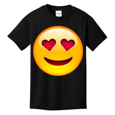 Emoticon Love Emoji Smiley with Heart Eyes Kids T-Shirt