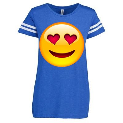 Emoticon Love Emoji Smiley with Heart Eyes Enza Ladies Jersey Football T-Shirt