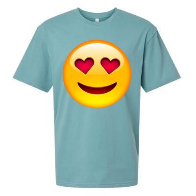 Emoticon Love Emoji Smiley with Heart Eyes Sueded Cloud Jersey T-Shirt