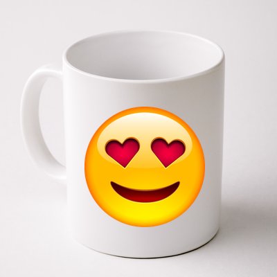 Emoticon Love Emoji Smiley with Heart Eyes Coffee Mug