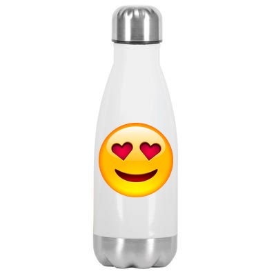 Emoticon Love Emoji Smiley with Heart Eyes Stainless Steel Insulated Water Bottle