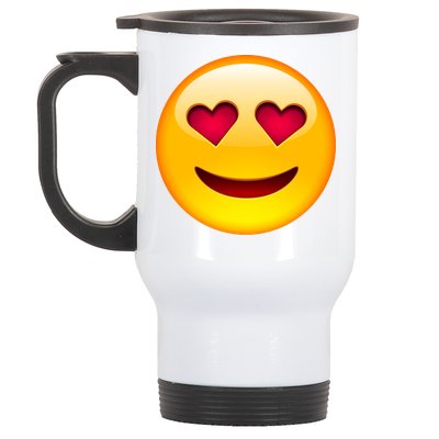 Emoticon Love Emoji Smiley with Heart Eyes Stainless Steel Travel Mug