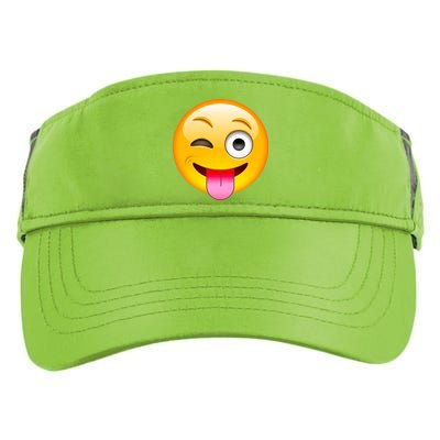 Emoticon Tongue Out Emoji with Winking Eye Smiley Adult Drive Performance Visor