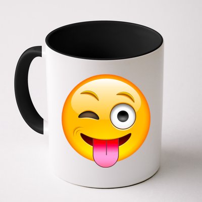 Emoticon Tongue Out Emoji with Winking Eye Smiley Mug