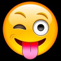 Emoticon Tongue Out Emoji with Winking Eye Smiley Flatbill Hat
