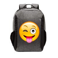 Emoticon Tongue Out Emoji with Winking Eye Smiley Vector Backpack