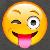 Emoticon Tongue Out Emoji with Winking Eye Smiley Vector Backpack