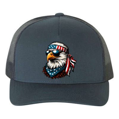 Eagle Mullet Patriotic 4th Of July Patriot Usa Yupoong Adult 5-Panel Trucker Hat