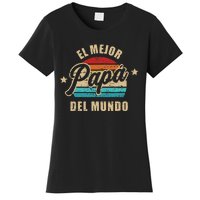 El Mejor Papá Del Mundo Para Dia Del Padre Vintage Retro Women's T-Shirt