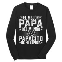 El Mejor Papa Del Mundo Camiseta En Espanol Padre Latino Long Sleeve Shirt