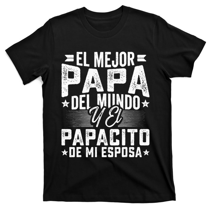 El Mejor Papa Del Mundo Camiseta En Espanol Padre Latino T-Shirt