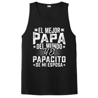 El Mejor Papa Del Mundo Camiseta En Espanol Padre Latino PosiCharge Competitor Tank