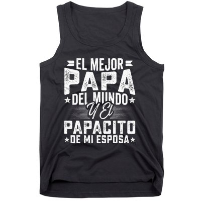 El Mejor Papa Del Mundo Camiseta En Espanol Padre Latino Tank Top