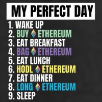 Ethereum My Perfect Day, Buy Crypto, Buy ETH, Funny Crypto Meme Cool Comfort Performance Bucket Hat