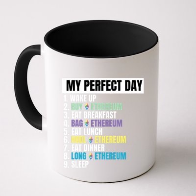 Ethereum My Perfect Day, Buy Crypto, Buy ETH, Funny Crypto Meme Mug